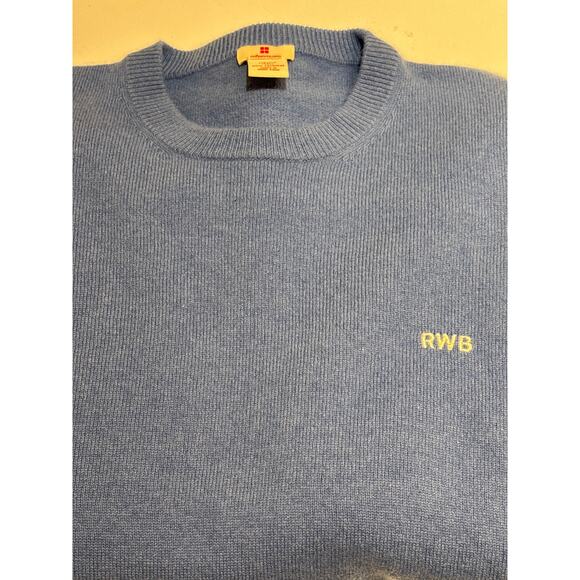 RED ENVELOPE Men’s Vintage 100% Cashmere Sweater in Light Blue L - Picture 2 of 5